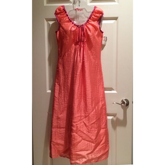 ABS by Allen Schwartz Orange Salmon Cocktail Sun Causal Dress Size Large NWT - Picture 1 of 10